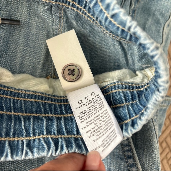 JAMES PERSE Washed Denim Cargo Pant Blue Jeans - Bleach Wash Size 0 (XS) - Picture 13 of 16